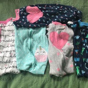 5 pack sleepers, 18 mo